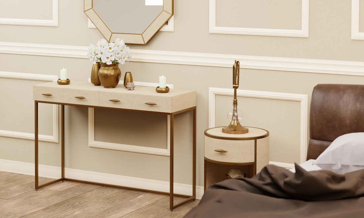 DI Designs Hampton Desk Ivory Shagreen